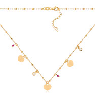 Серебряное колье с фианитами  CLT_11925-K/20/1514