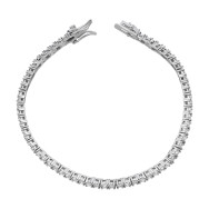 Серебряный браслет с фианитами (D00495)