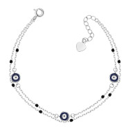 Серебряный браслет с емалью (D05361)