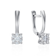 Серебряные серьги с фианитами (DE06314-E/12/1)