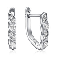 Серебряные серьги с фианитами DE06468-E/12/1