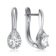 Серебряные серьги с фианитами DE06487-E/12/1