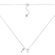 Серебряное колье с фианитом DEN00296-K/12/1