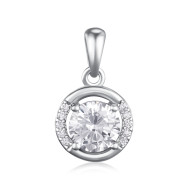 Серебряная подвеска с фианитами DPE69447-P/12/1