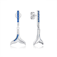 Серебряные серьги-подвески с фианитами (ME15962A-E/12/1511)