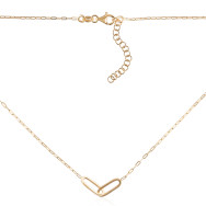 Серебряное позолоченное колье (CLT  11341 G-K/20)