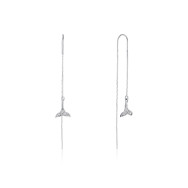 Серебряные серьги-протяжки с фианитами (SE00485-E/12/1)