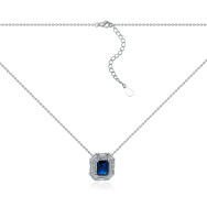 Серебряное колье с фианитами DY190338-S-W-BU-K/12/1511