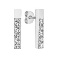 Серебряные пуссеты с фианитами (E37614)