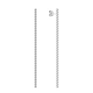 Серебряные серьги-подвески c фианитами (E38120)