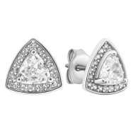 Серебряные пуссеты с фианитами (EA53785)