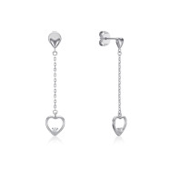 Серебряные серьги-подвески c фианитами EA60462-E/12/1