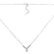 Серебряное колье с фианитом   EN03308-K/12/1