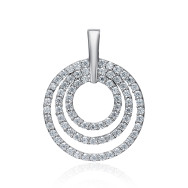 Серебряная подвеска с фианитами (F-125-P/12/1)