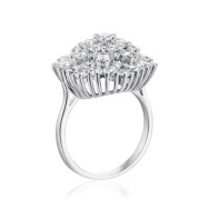 Серебряное кольцо с фианитами F-155-R/12/1