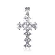 Серебряный крестик с фианитами G00023-P/12/1