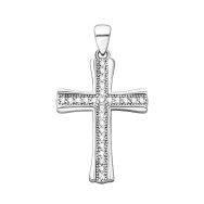 Серебряный крестик с фианитами (G00041)