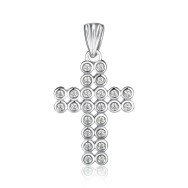 Серебряный крестик с фианитами G00049-P/12/1