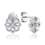 Серебряные серьги с фианитами и перламутром HJES-2157-S-E/12/1090