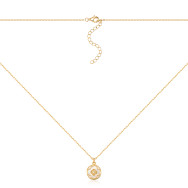 Серебряное колье с перламутром и фианитом HJN-2150-GOLD-K/20/1090