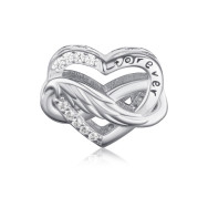 Серебряная бусина шарм с фианитами HSZ-2725-S-P/12/1