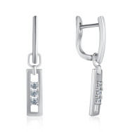 Серебряные серьги с фианитами B02022-E/12/1