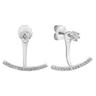 Серебряные серьги-пуссеты с фианитами (JB00239)