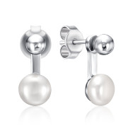 Серебряные серьги с жемчугом JB02398-E/12/4564