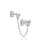 Серебряная серьга с фианитами JB03193-E/12/1