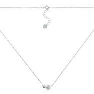 Серебряное колье с фианитом JC01264-K/12/1