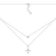 Серебряное колье с фианитами JC02248-K/12/1