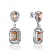 Серебряные серьги-подвески с фианитами (KPCZ12834-E/12/1)