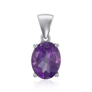 Серебряная подвеска с аметистом KRS 674-AM-P/12/6217