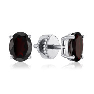 Серебряные серьги с гранатом KRS 675-GR-E/12/5069