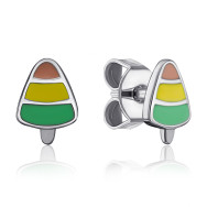 Серебряные серьги-пуссеты с эмалью (ME15441A-E/12/4503)