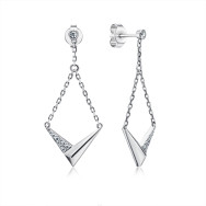 Серебряные серьги-подвески с фианитами (ME15459A-E/12/1)