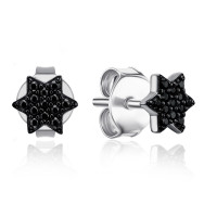 Серебряные серьги-пуссеты Звездочка с фианитами (ME15530A-E/12/526)