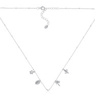Серебряное колье с фианитами (MN12208AA-K/12/1)