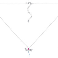 Серебряное колье Стрекоза с фианитами (MN12250AA-K/12/4821)