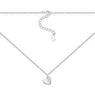 Серебряное колье Сердце с перламтуром (N001419)