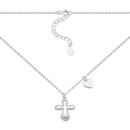 Серебряное колье с перламутром (N001883)