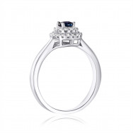 Серебряное кольцо с сапфиром (NA568-R/12/10023)