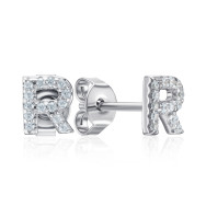 Серебряные серьги-пуссеты с фианитами (OE04139A-E/12/1)