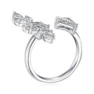 Фаланговое серебряное кольцо с фианитами OL03316A-R/12/1