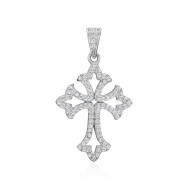 Серебряный крестик с фианитами (OP03074A-P/12/1)