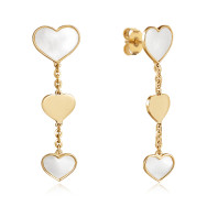 Серебряные серьги-подвески с перламутром ORT_9157-E/20/1101