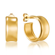 Серебряные серьги-конго с позолотой ORT_9204-E/20