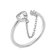 Серебряное кольцо с фианитами (PA12151)