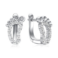 Серебряные серьги с фианитами PB05362-E/12/1