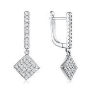 Серебряные серьги с фианитами PB05445-E/12/1